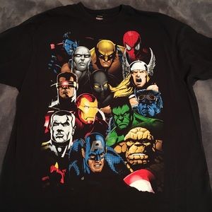 Marvel Characters Comic Style T-Shirt - 2000s